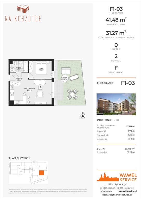 Nowe mieszkanie dwupokojowe Na Koszutce II Katowice, Słoneczna 1  41m2 Foto 1