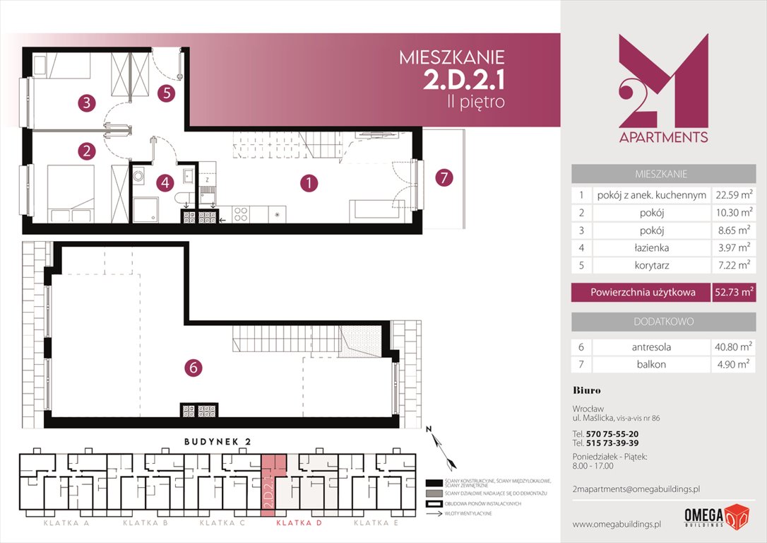 Nowe mieszkanie czteropokojowe  2M Apartments Wrocław, Maślice, Zawidowska 3  94m2 Foto 1