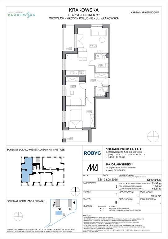 Nowe mieszkanie trzypokojowe Apartamenty Krakowska Wrocław, Krzyki, Krakowska 112  64m2 Foto 1