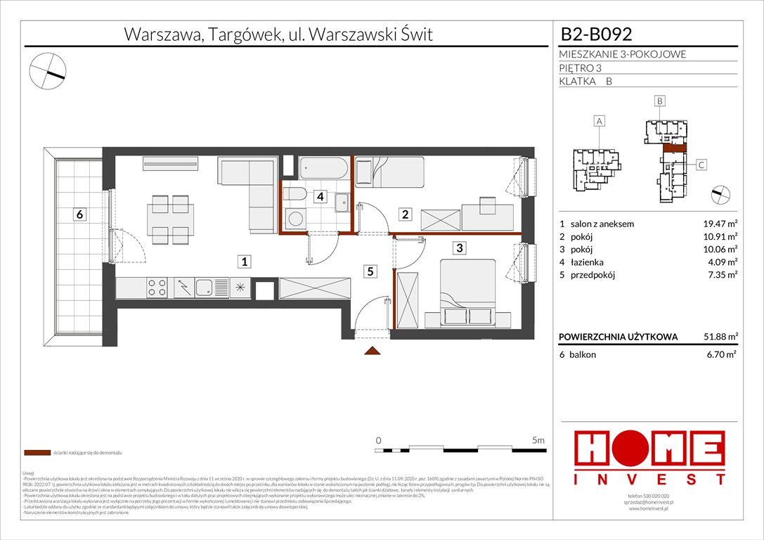 Nowe mieszkanie trzypokojowe Warszawski Świt Etap IX Warszawa, Targówek, ul. Warszawski Świt 12  52m2 Foto 1
