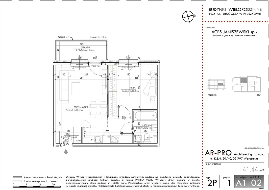 Nowe mieszkanie dwupokojowe Zacisze Długosza Pruszków, Baki, Długosza 42  41m2 Foto 1