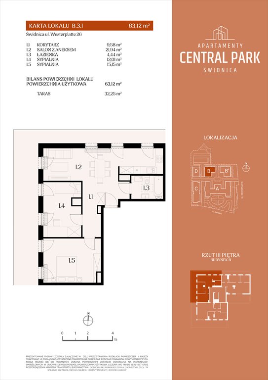 Nowe mieszkanie trzypokojowe Apartamenty Central Park Świdnica Świdnica, Lipowa 14  63m2 Foto 1