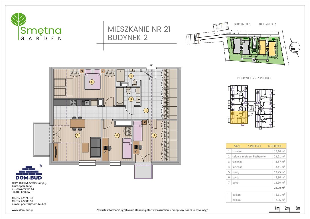 Nowe mieszkanie czteropokojowe  Smętna Garden Kraków, Bronowice Wielkie, Smętna 1  79m2 Foto 1