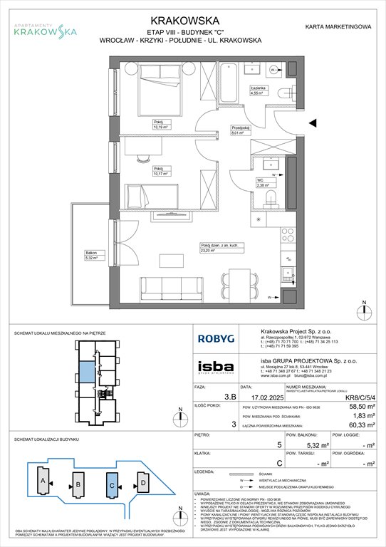 Nowe mieszkanie trzypokojowe Apartamenty Krakowska Wrocław, Krzyki, Krakowska 112  59m2 Foto 1