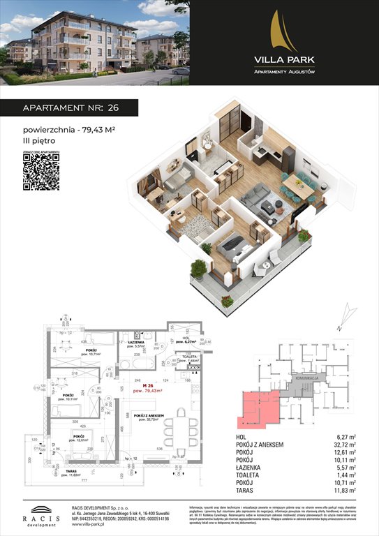 Nowe mieszkanie Villa Park - Bud D Augustów, Wypoczynkowa  79m2 Foto 1