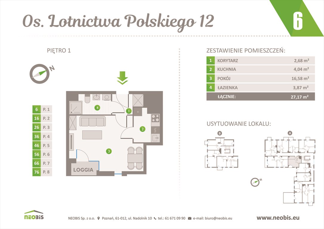 Nowa kawalerka OSIEDLE LOTNICTWA POLSKIEGO 12 W POZNANIU Poznań, Jeżyce, OS. LOTNICTWA POLSKIEGO 12  27m2 Foto 1