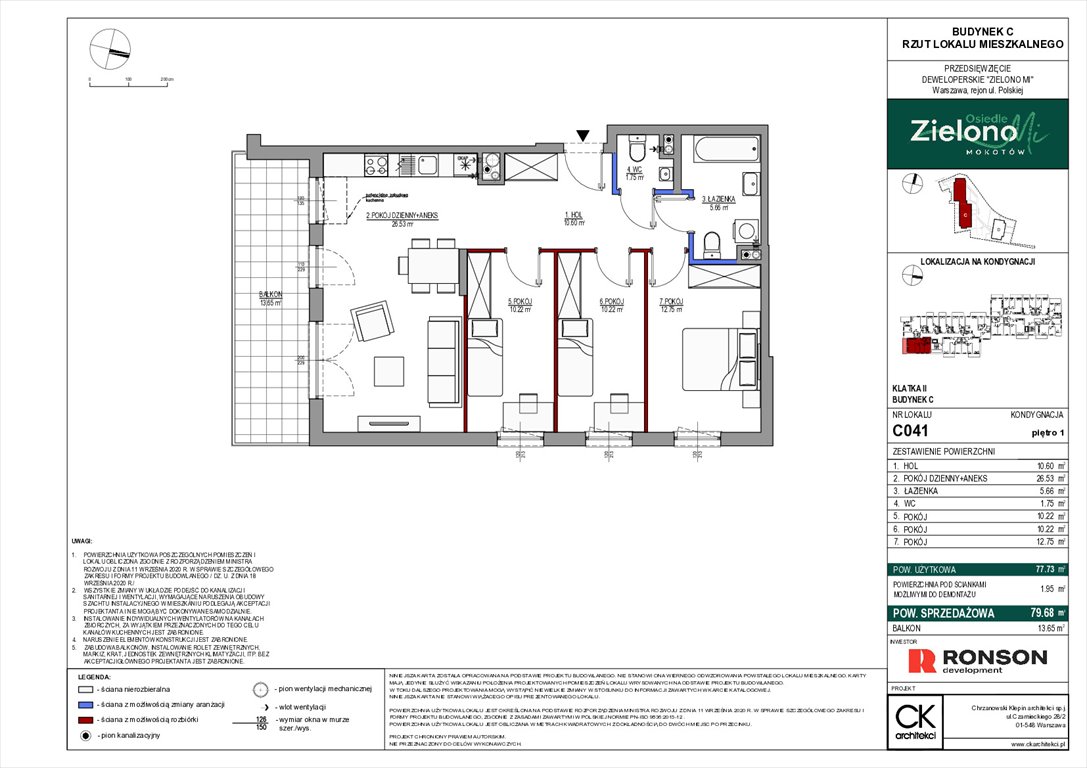 Nowe mieszkanie czteropokojowe  Zielono Mi Warszawa, Mokotów, ul. Polska 10  78m2 Foto 1