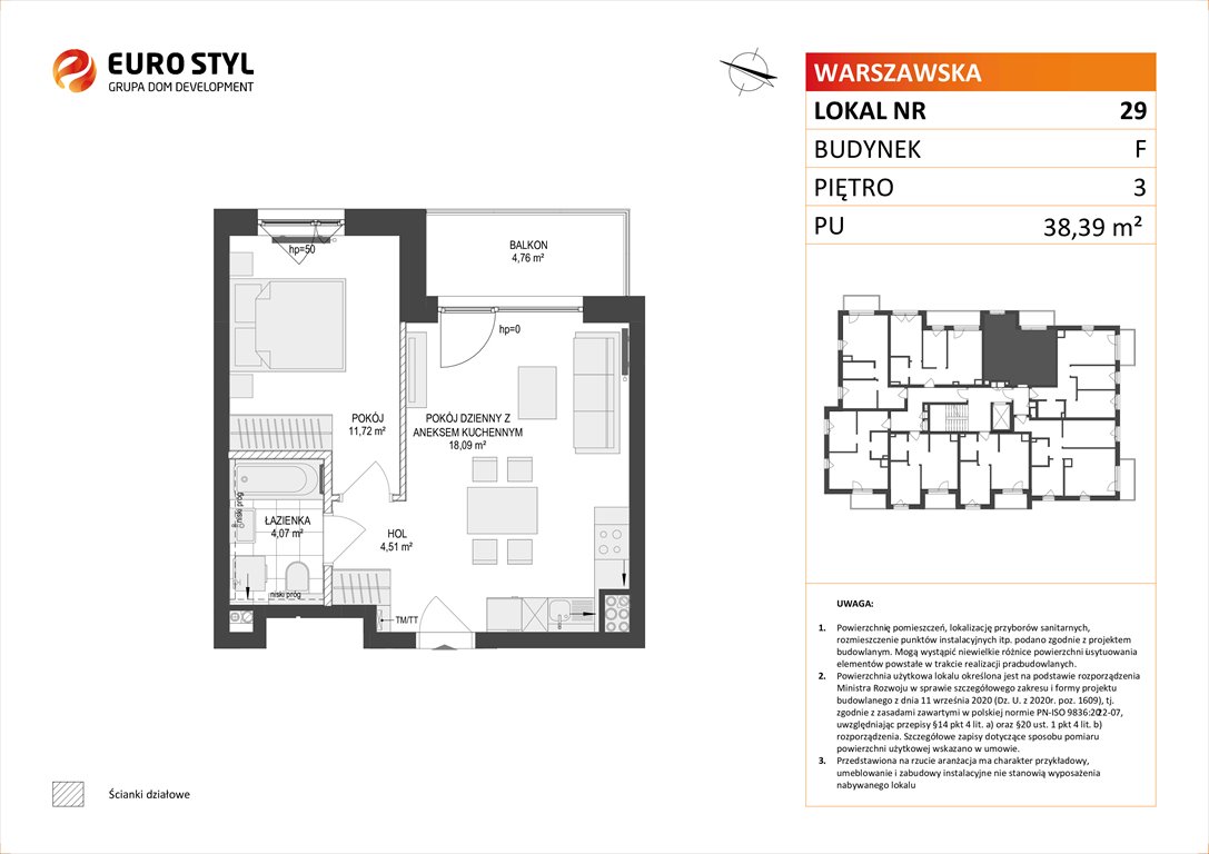 Nowe mieszkanie dwupokojowe OSIEDLE WARSZAWSKA Gdańsk, Warszawska  38m2 Foto 1