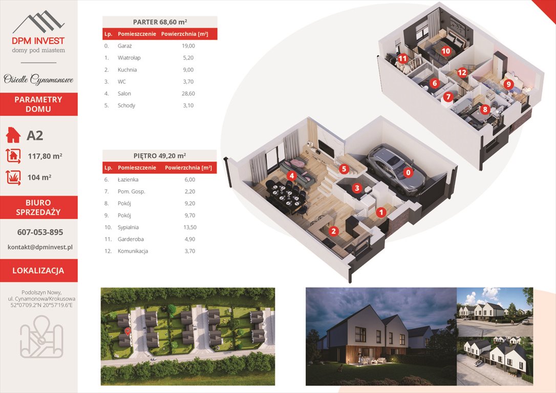 Nowy dom Osiedle Cynamonowe Podolszyn Nowy, ul. Krokusowa/Cynamonowa  118m2 Foto 1