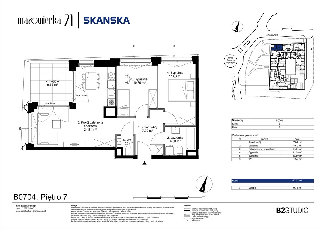 Nowe mieszkanie trzypokojowe Mazowiecka 21 Kraków, Krowodrza, ul. Mazowiecka 21  61m2 Foto 1