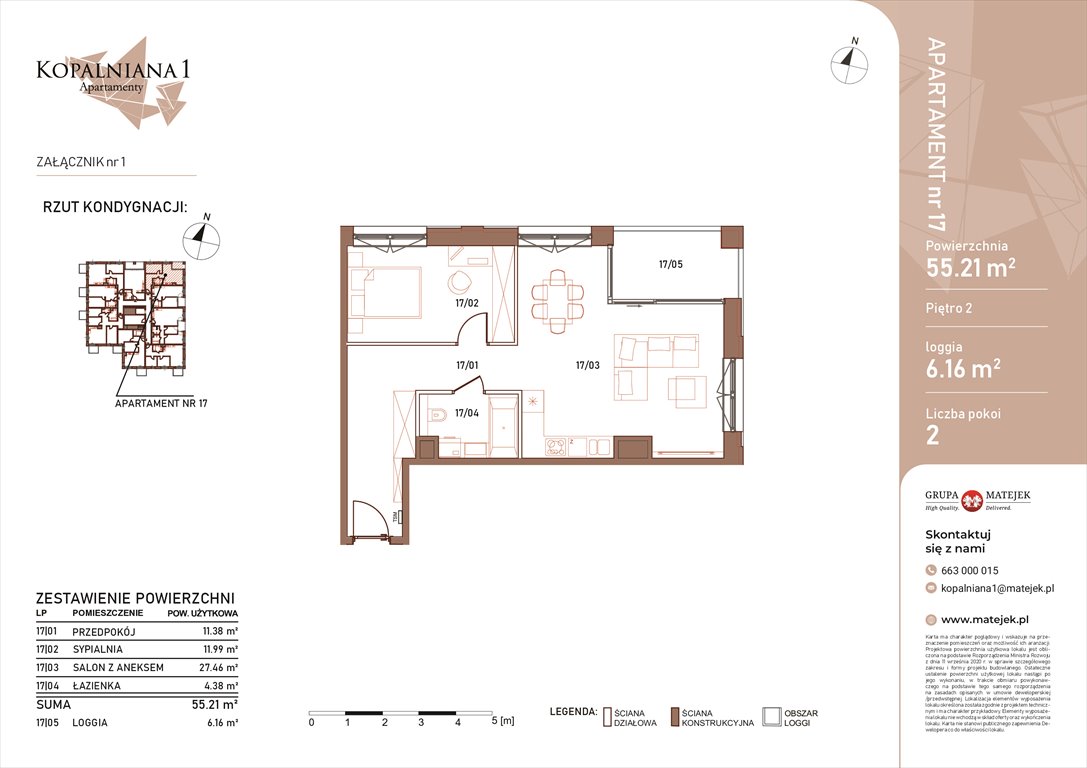 Nowe mieszkanie dwupokojowe KOPALNIANA 1 Katowice, Bogucice, Kopalniana 1  55m2 Foto 1