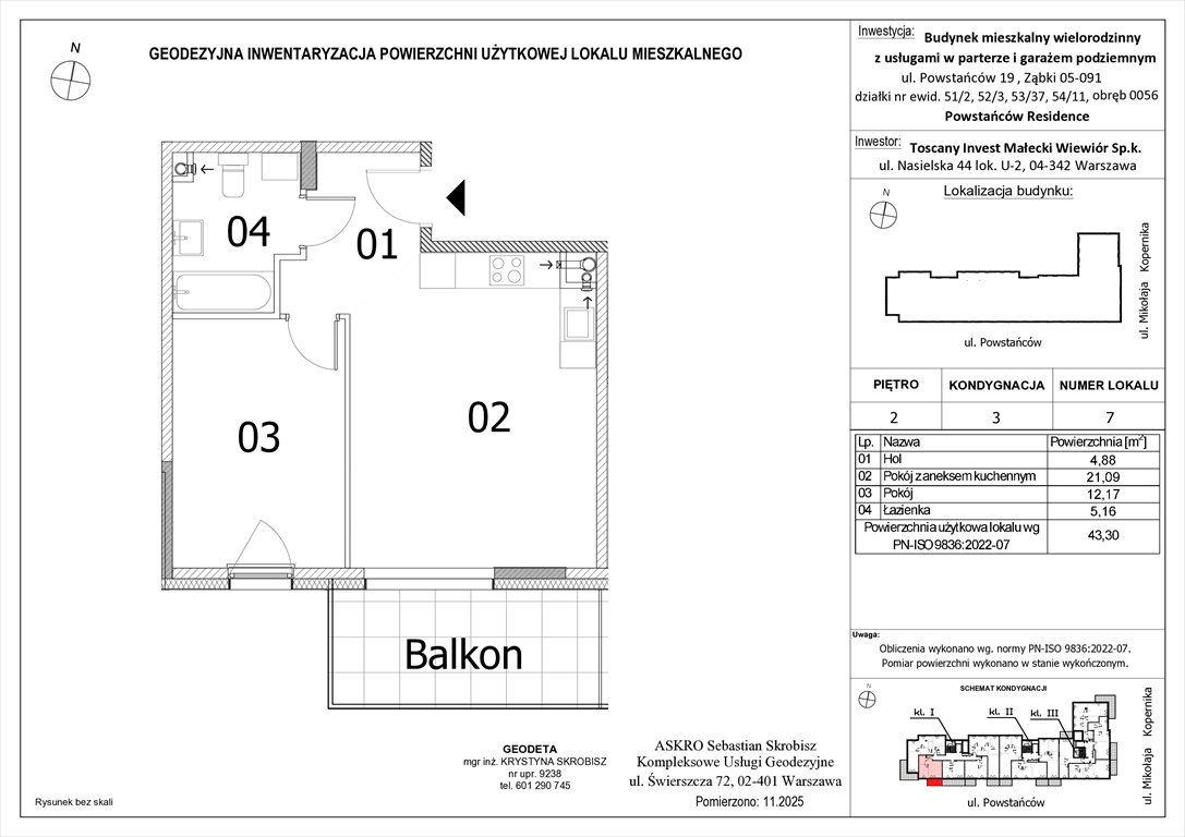 Nowe mieszkanie dwupokojowe Powstańców Residence Ząbki, Powstańców 19  43m2 Foto 1