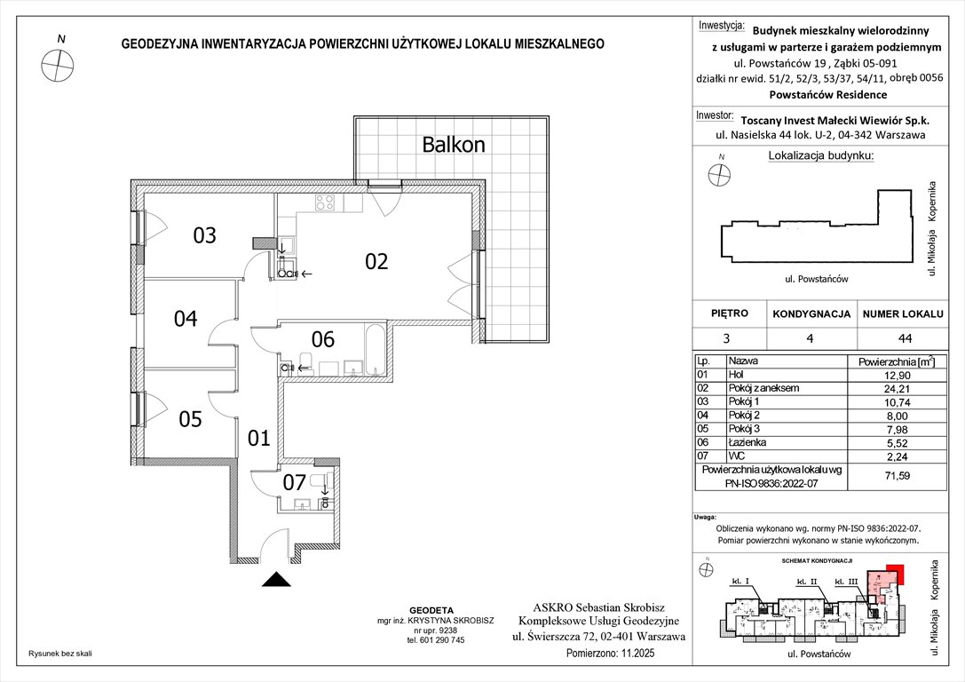 Nowe mieszkanie czteropokojowe  Powstańców Residence Ząbki, Powstańców 19  72m2 Foto 1