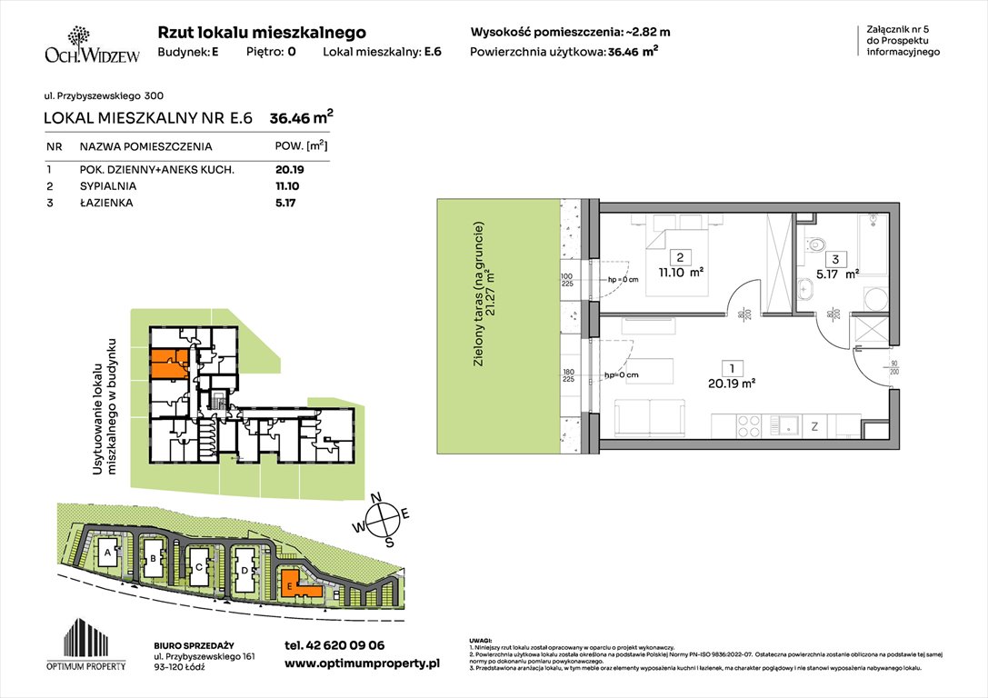 Nowe mieszkanie dwupokojowe OchWidzew Łódź, Widzew, Przybyszewskiego 292-300  36m2 Foto 1