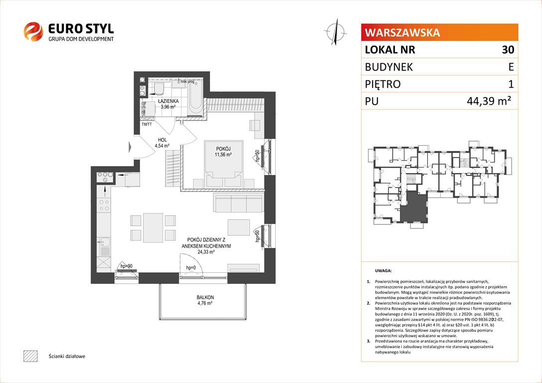 Nowe mieszkanie dwupokojowe OSIEDLE WARSZAWSKA Gdańsk, Warszawska  44m2 Foto 1