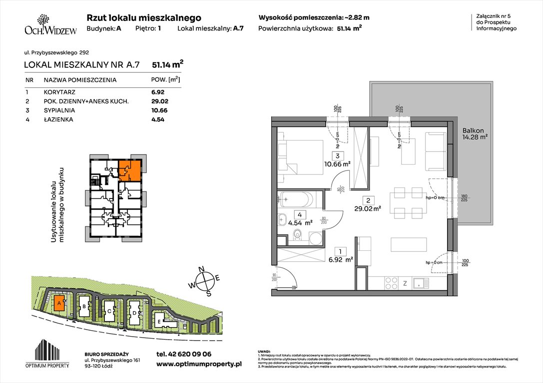Nowe mieszkanie dwupokojowe OchWidzew Łódź, Widzew, Przybyszewskiego 292-300  51m2 Foto 1