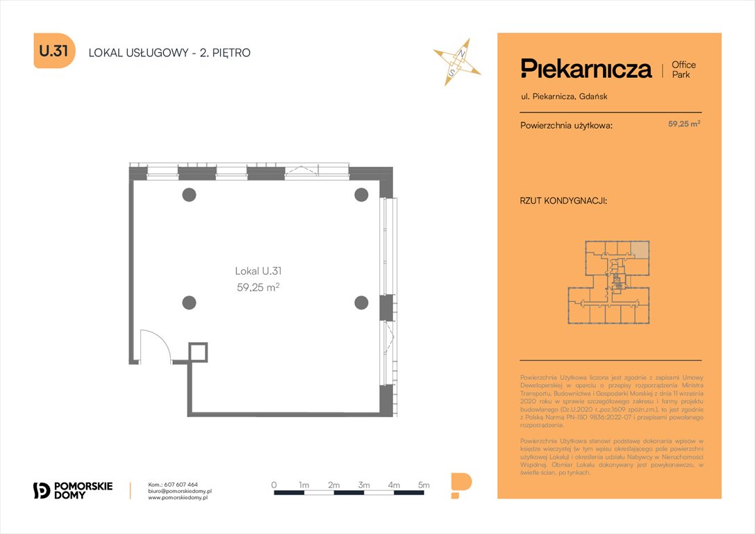 Nowe mieszkanie Piekarnicza Office Park Gdańsk, Morena, Piekarnicza 6  59m2 Foto 1