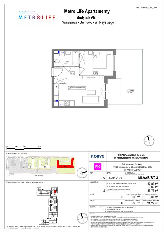 Nowe mieszkanie dwupokojowe Metro Life Apartamenty Warszawa, Bemowo, Rayskiego  38m2 Foto 1