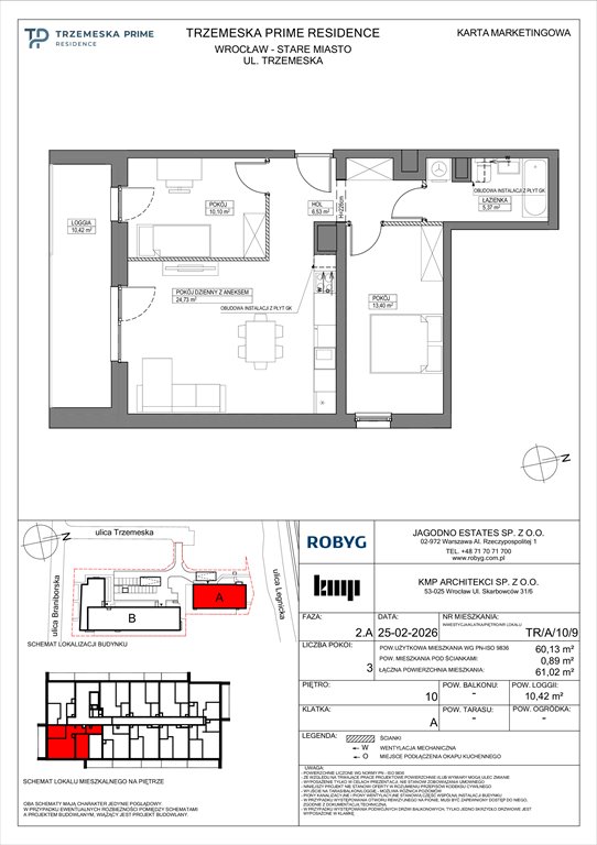 Nowe mieszkanie trzypokojowe Trzemeska Prime Residence Wrocław, Stare Miasto, Trzemeska  60m2 Foto 1