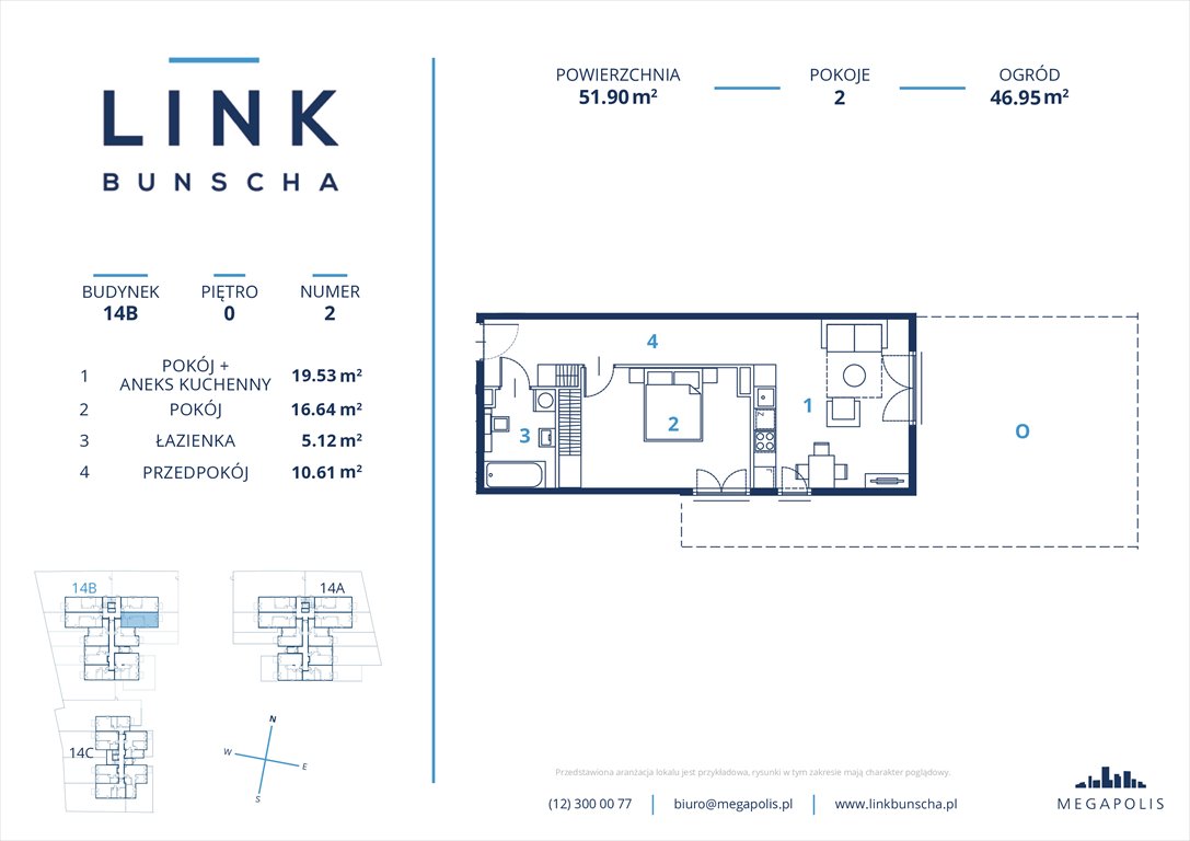 Nowe mieszkanie dwupokojowe Link Bunscha Kraków, Bunscha 14a  52m2 Foto 1