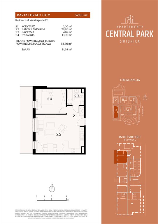 Nowe mieszkanie dwupokojowe Apartamenty Central Park Świdnica Świdnica, Lipowa 14  53m2 Foto 1