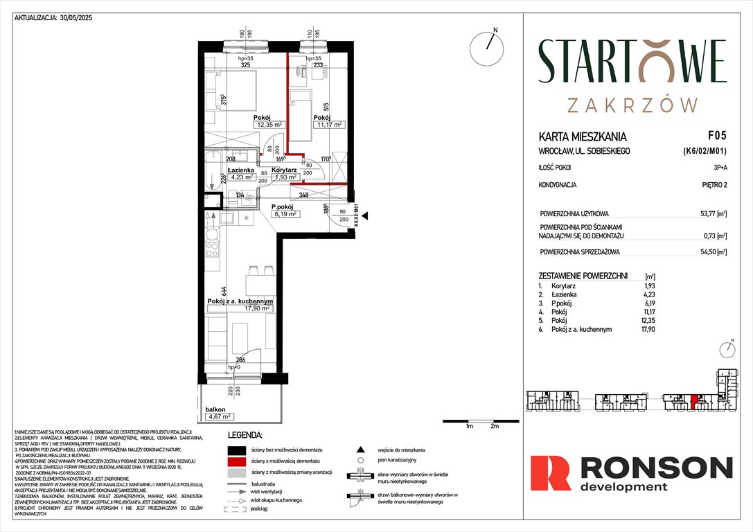Nowe mieszkanie trzypokojowe Osiedle Startowe Wrocław, Psie Pole, Zatorska, róg Sobieskiego  55m2 Foto 1