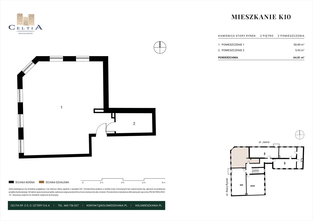 Nowe mieszkanie dwupokojowe Kamienica Stary Rynek Koło, Stary Rynek 26  65m2 Foto 1