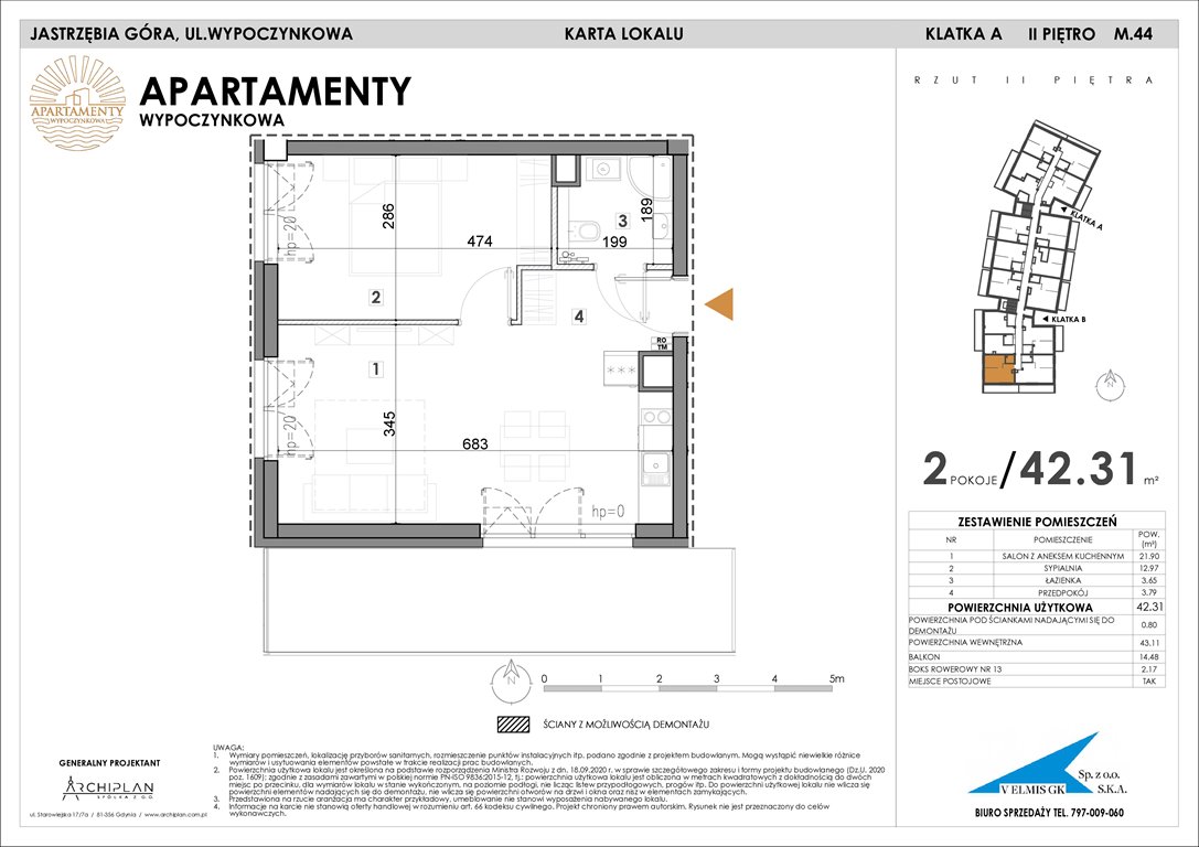 Nowe mieszkanie Apartamenty Wypoczynkowa Jastrzębia Góra, Wypoczynkowa  42m2 Foto 1