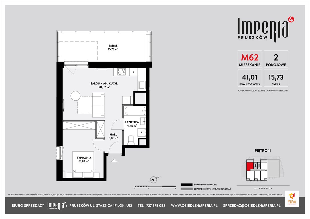 Nowe mieszkanie dwupokojowe IMPERIA 4 Pruszków, Stanisława Staszica 1  41m2 Foto 1