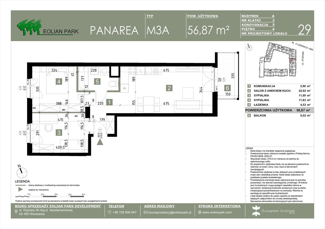 Nowe mieszkanie trzypokojowe PANAREA Warszawa, Ursus, Ryżowa  57m2 Foto 1
