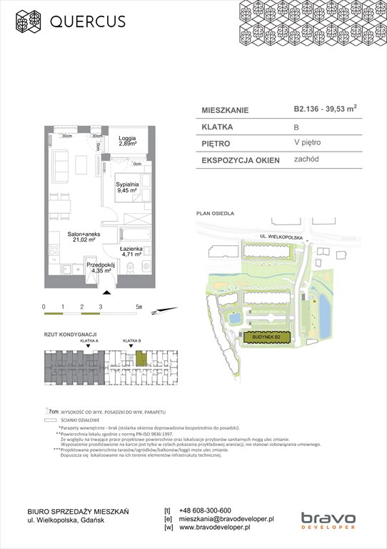 Nowe mieszkanie dwupokojowe Quercus Gdańsk, Wielkopolska 51/55  40m2 Foto 1