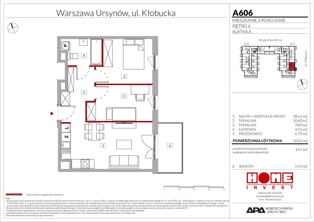 Nowe mieszkanie trzypokojowe Enklawa Ursynów Warszawa, Ursynów, ul. Kłobucka 23A  50m2 Foto 1