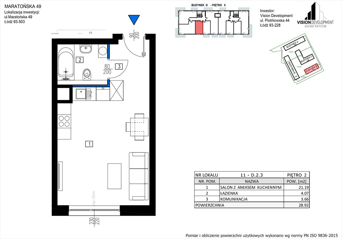mieszkanie na sprzedaż 29m2 mieszkanie Łódź, Retkinia, Maratońska 49C