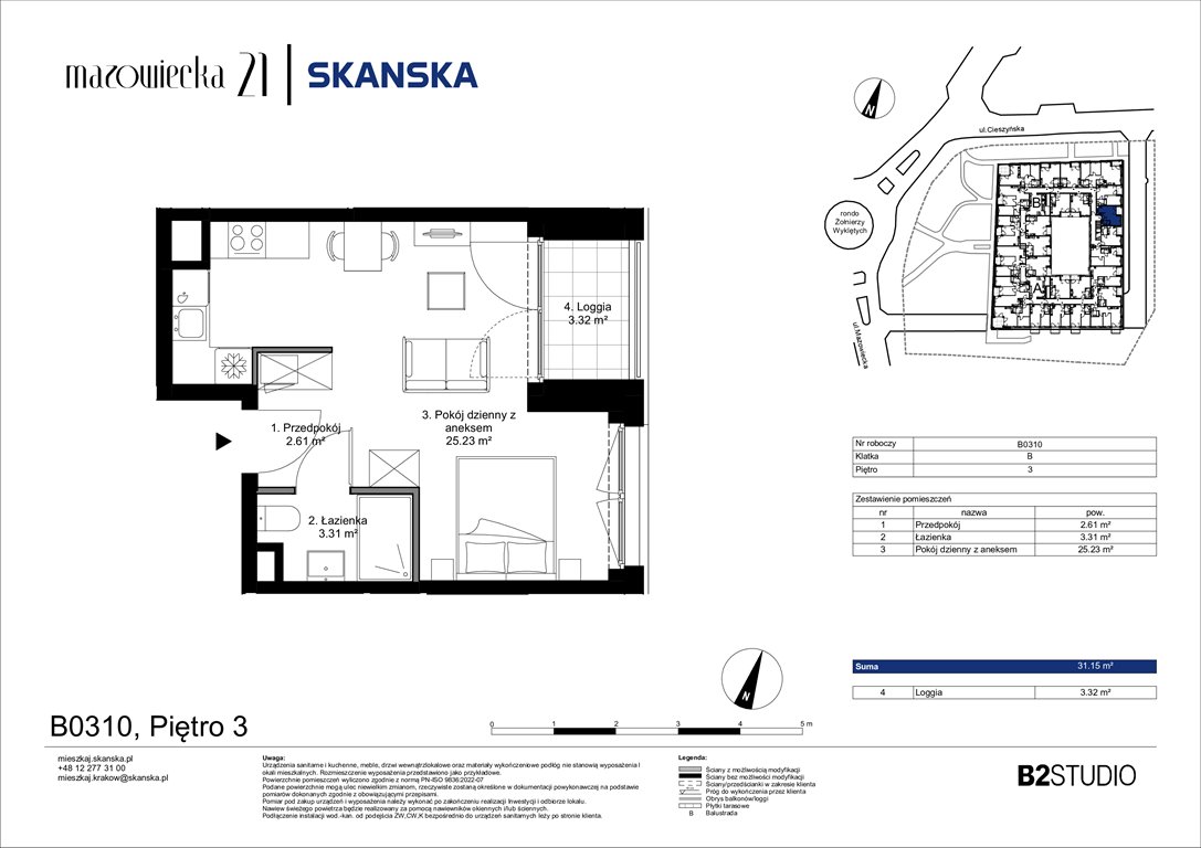 Nowa kawalerka Mazowiecka 21 Kraków, Krowodrza, ul. Mazowiecka 21  31m2 Foto 1