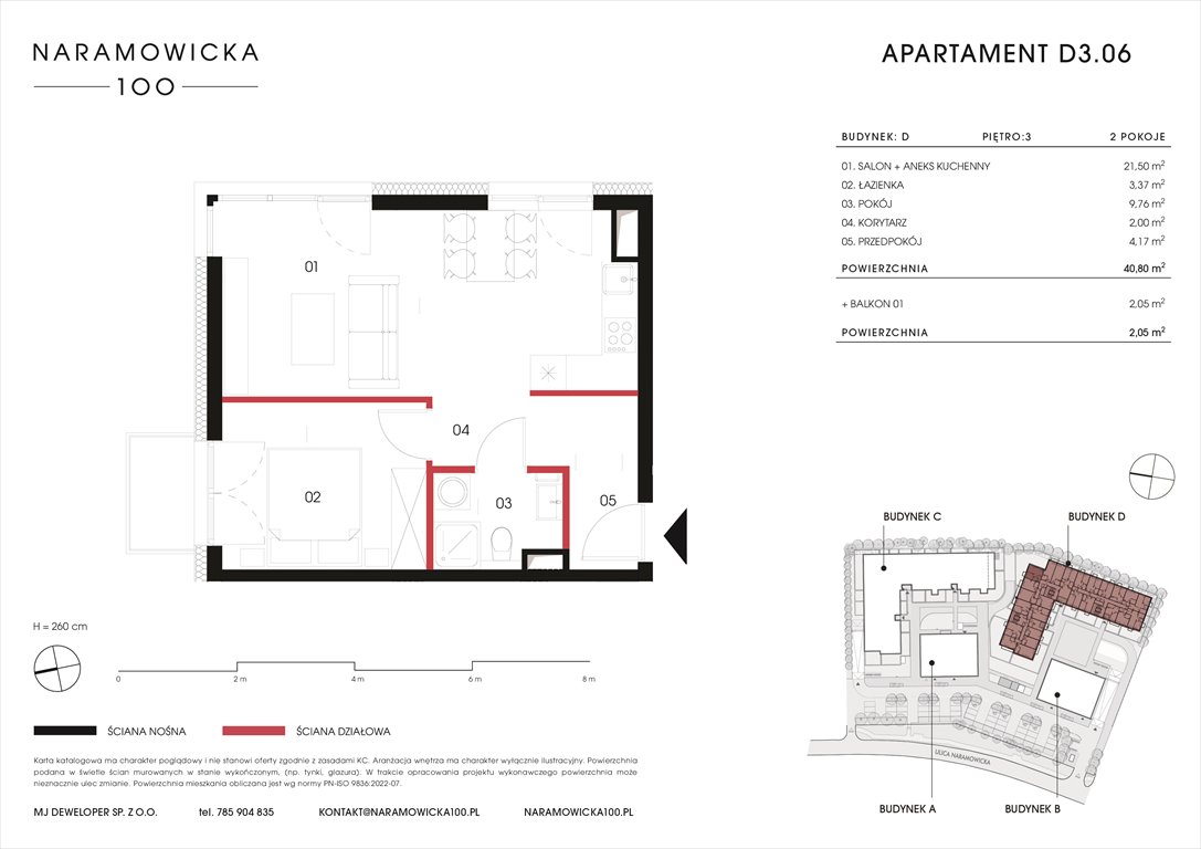 Nowe mieszkanie dwupokojowe NARAMOWICKA 100 Poznań, Winogrady, Naramowicka 100  41m2 Foto 1