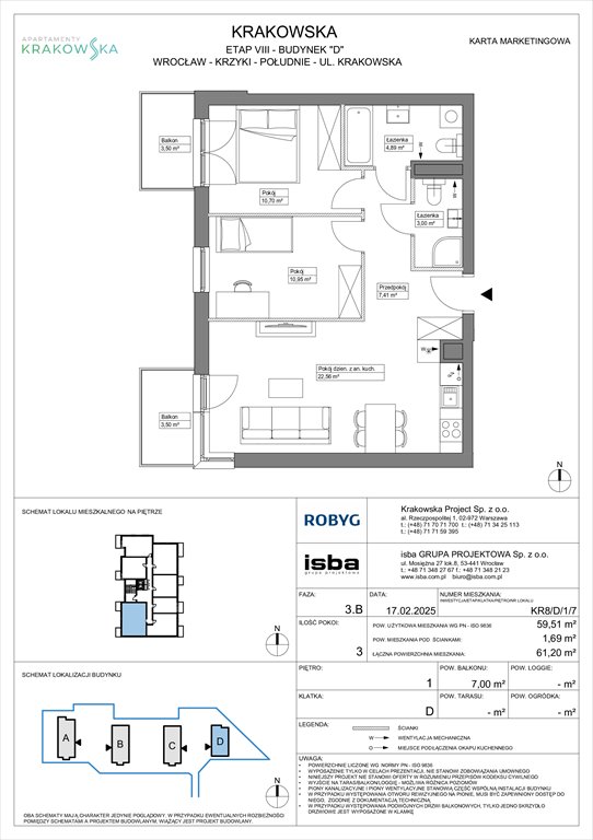 Nowe mieszkanie trzypokojowe Apartamenty Krakowska Wrocław, Krzyki, Krakowska 112  60m2 Foto 1