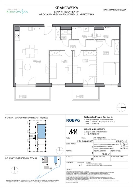 Nowe mieszkanie czteropokojowe  Apartamenty Krakowska Wrocław, Krzyki, Krakowska 112  92m2 Foto 1