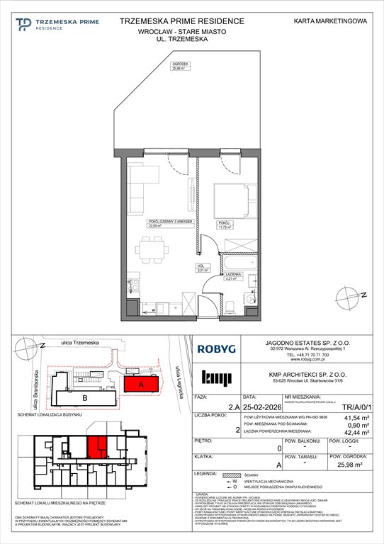 Nowe mieszkanie dwupokojowe Trzemeska Prime Residence Wrocław, Stare Miasto, Trzemeska  42m2 Foto 1