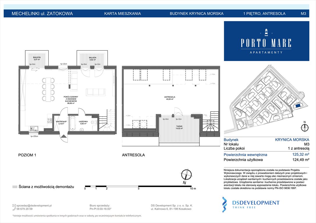 Nowe mieszkanie czteropokojowe  Apartamenty Porto Mare Mechelinki, Zatokowa 6  124m2 Foto 1