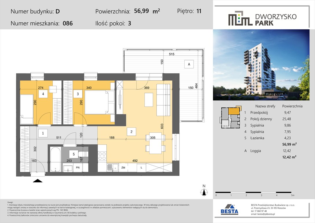 Nowe mieszkanie trzypokojowe Dworzysko Park Rzeszów, Przybyszówka, Dworzysko  57m2 Foto 1