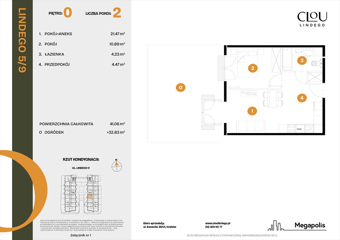 Nowe mieszkanie dwupokojowe Clou Lindego Kraków, Lindego 5  41m2 Foto 1