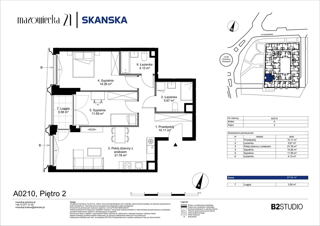 Nowe mieszkanie trzypokojowe Mazowiecka 21 Kraków, Krowodrza, ul. Mazowiecka 21  68m2 Foto 1