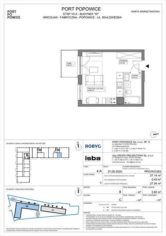 Nowa kawalerka Port Popowice Wrocław, Fabryczna, Białowieska 91a  27m2 Foto 1