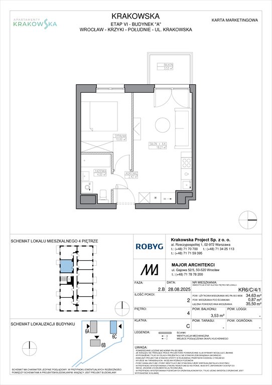 Nowe mieszkanie dwupokojowe Apartamenty Krakowska Wrocław, Krzyki, Krakowska 112  35m2 Foto 1