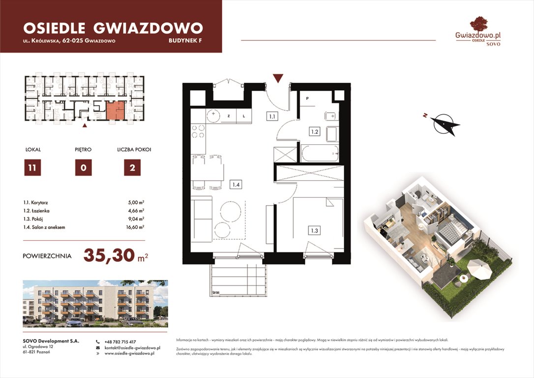 Nowe mieszkanie dwupokojowe Osiedle Gwiazdowo Gwiazdowo, Mikołaja Kopernika 4  35m2 Foto 1