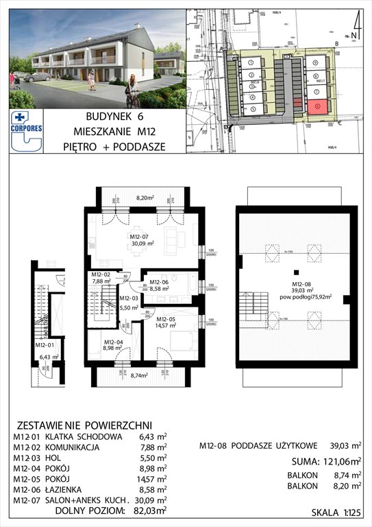 Nowe mieszkanie czteropokojowe  Apartamenty Aroniowa Rzeszów, Budziwój, Aroniowa 56  121m2 Foto 1