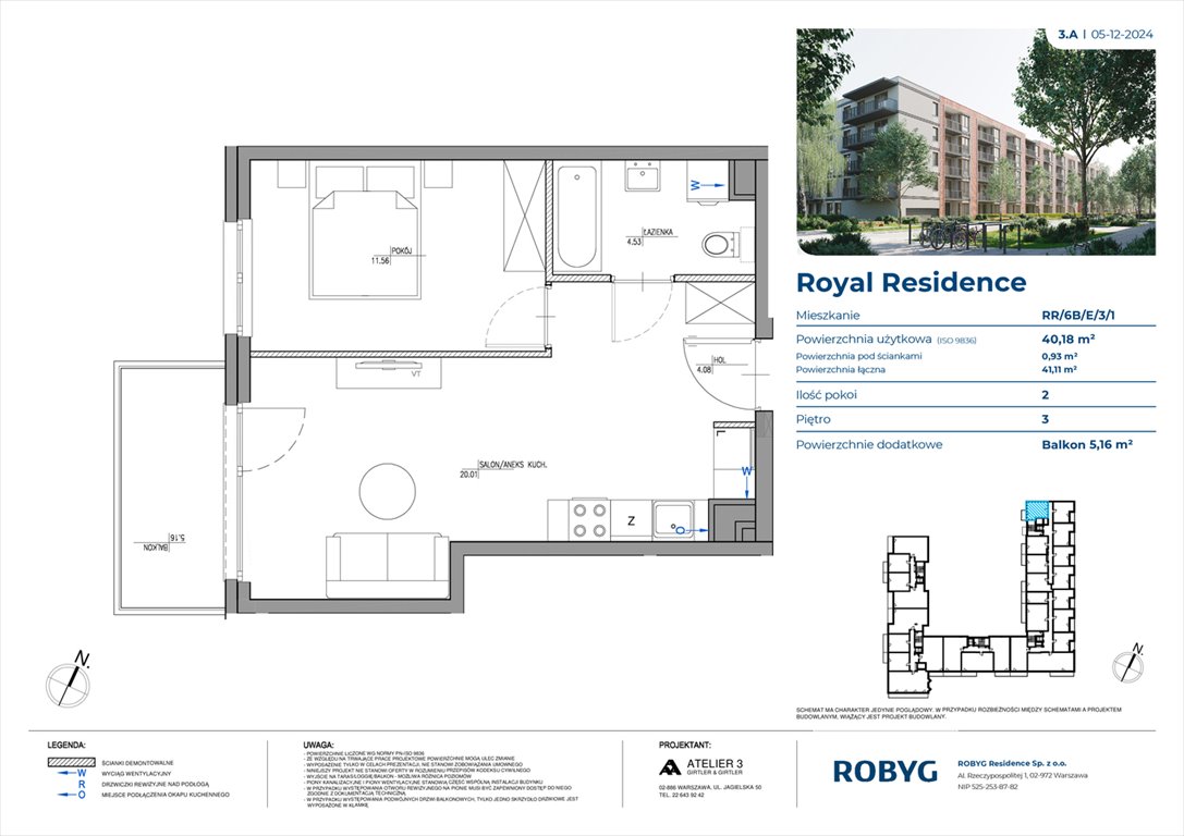 Nowe mieszkanie dwupokojowe Royal Residence Warszawa, Wilanów, Sarmacka  40m2 Foto 1