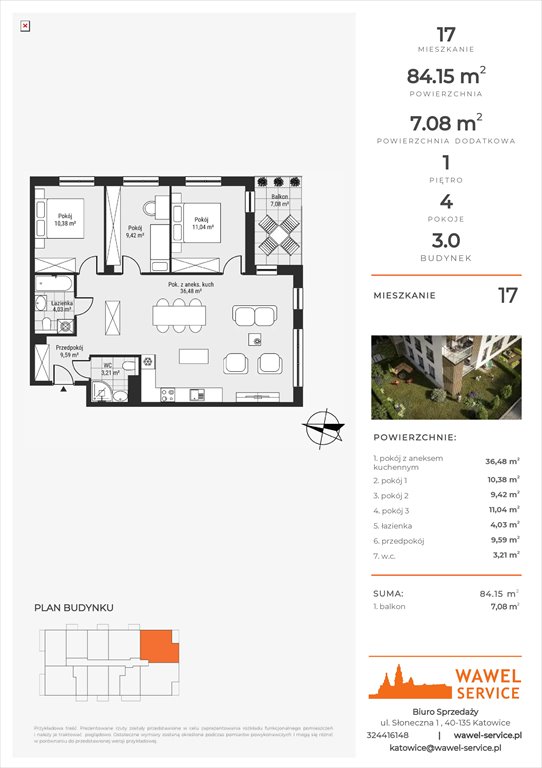mieszkanie na sprzedaż 84m2 mieszkanie Katowice, Bytkowska 107