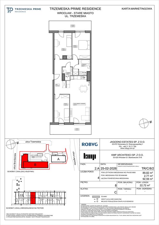 Nowe mieszkanie czteropokojowe  Trzemeska Prime Residence Wrocław, Stare Miasto, Trzemeska  90m2 Foto 1