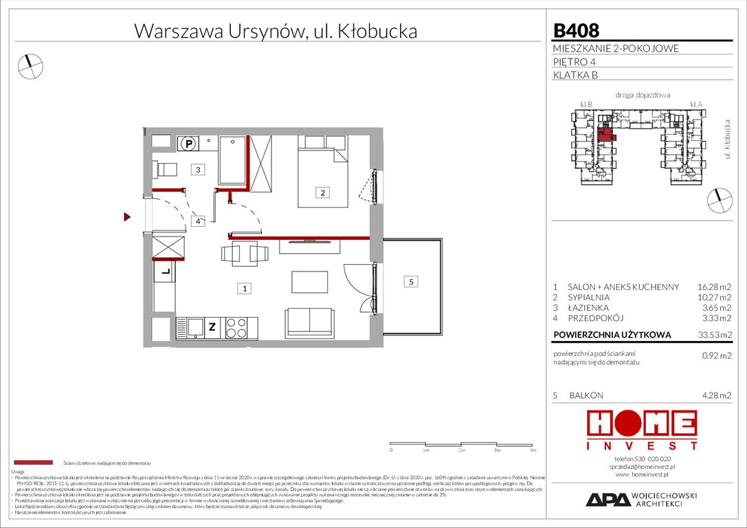 Nowe mieszkanie dwupokojowe Enklawa Ursynów Warszawa, Ursynów, ul. Kłobucka 23A  34m2 Foto 1